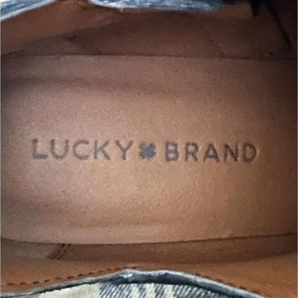 Lucky Brand Black Suede Leather zip ankle bootie boot Womens Sz 8.5